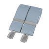 Grey plain 35mm silver clip braces – British Made by Dalaco