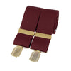 Burgundy plain 35mm gold clip braces – British Made by Dalaco