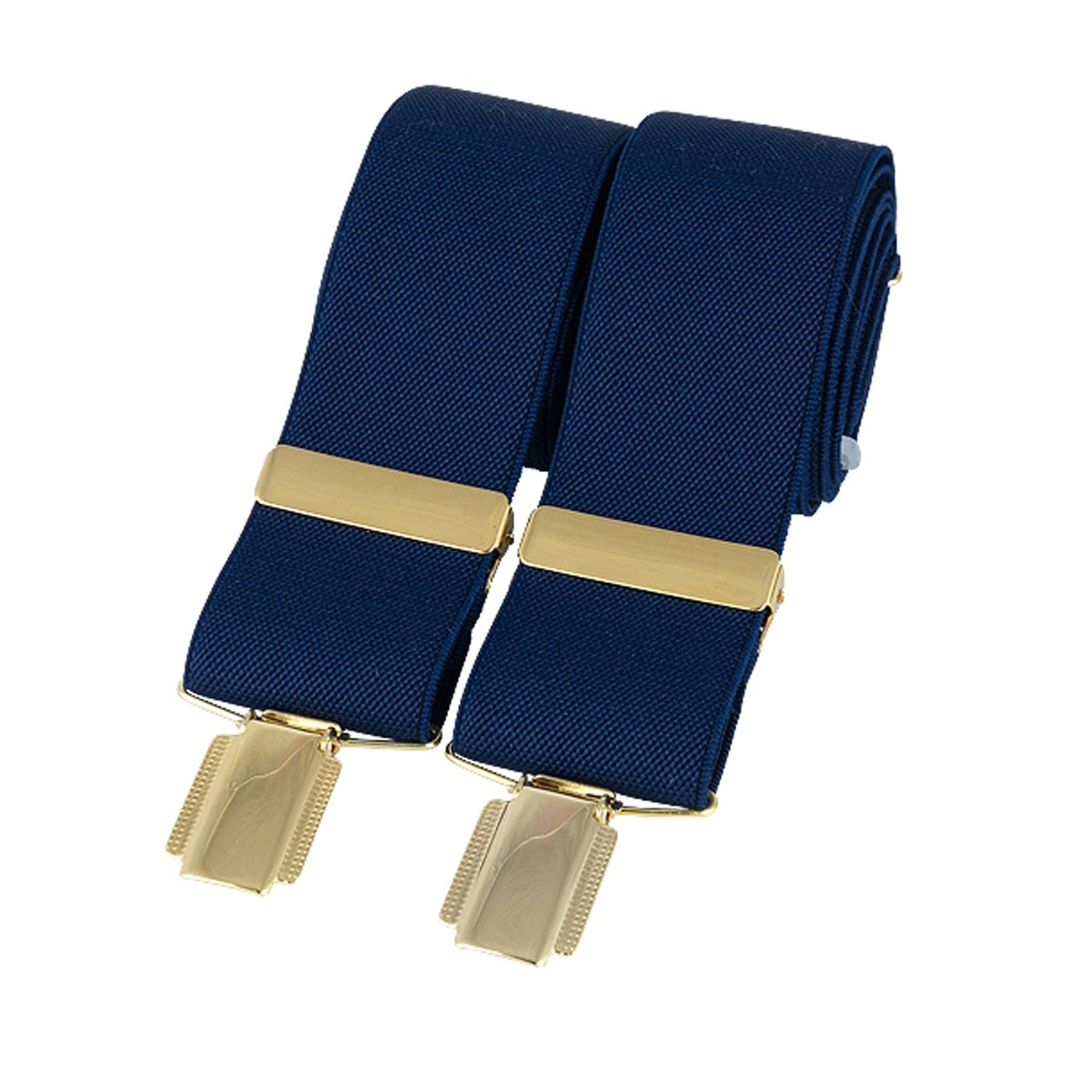 Navy Blue plain 35mm gold clip braces – British Made by Dalaco