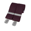 Burgundy Pin Dot 35mm silver clip braces by Dalaco