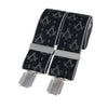 Masonic Silver on black 35mm silver clip braces by Dalaco