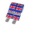 Union Jack 35mm silver clip braces by Dalaco