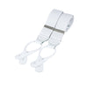 White Rolled Leather End Braces by Dalaco