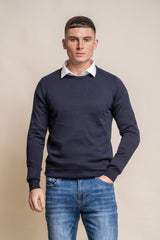 KN101 Crewneck Jumper - Navy