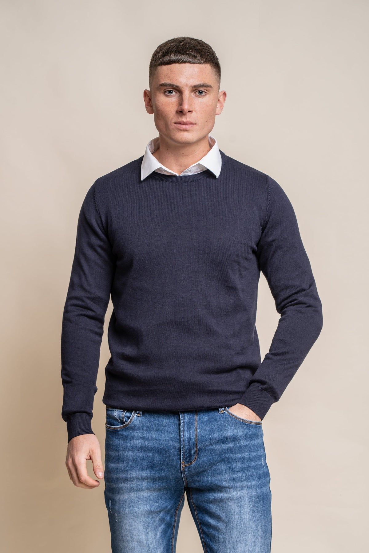 KN101 Crewneck Jumper - Navy