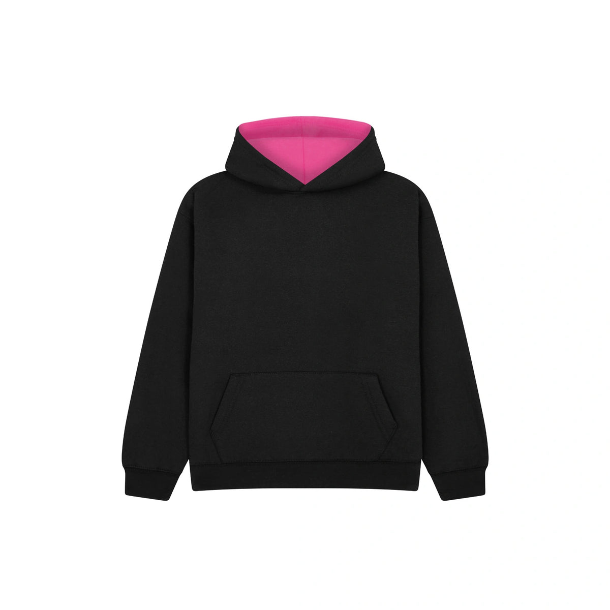 Cotton Ridge - Eclipse Kids Premium Contrast Hoodie - Black / Fuchsia