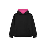 Cotton Ridge - Eclipse Kids Premium Contrast Hoodie - Black / Fuchsia