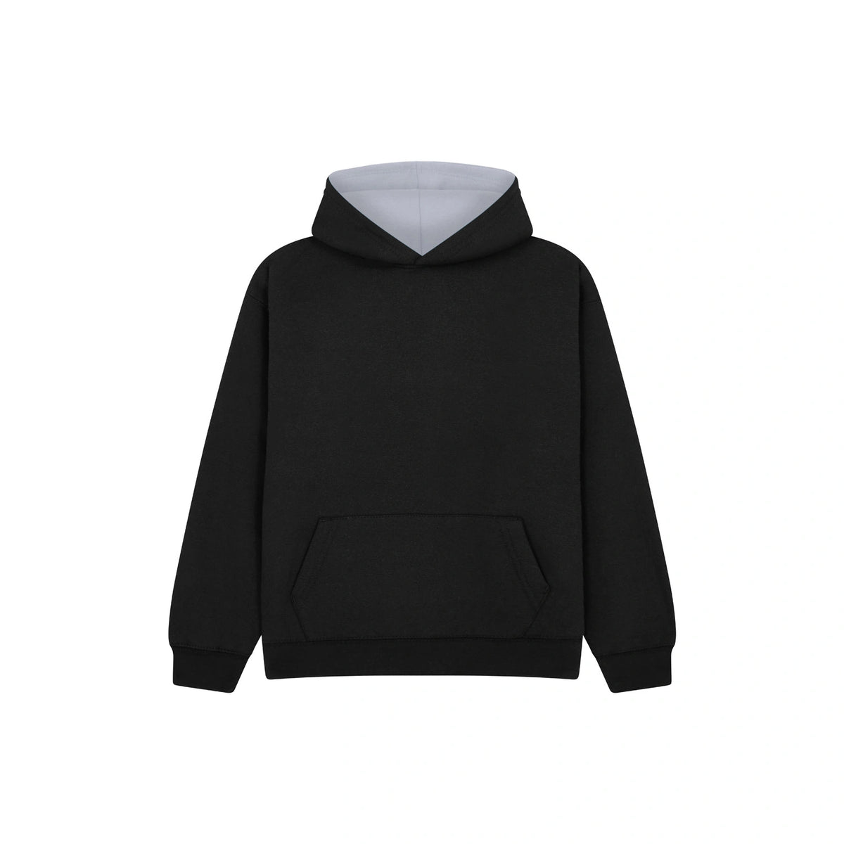 Cotton Ridge - Eclipse Kids Premium Contrast Hoodie - Black / Grey