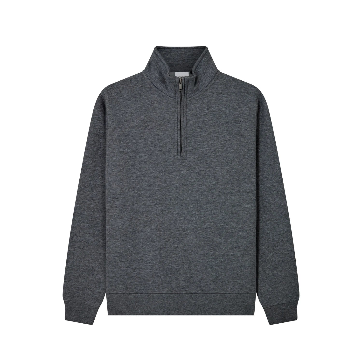 Cotton Ridge - Lunar Premium Quarter Zip Sweatshirt - Black Melange