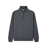 Cotton Ridge - Lunar Premium Quarter Zip Sweatshirt - Black Melange