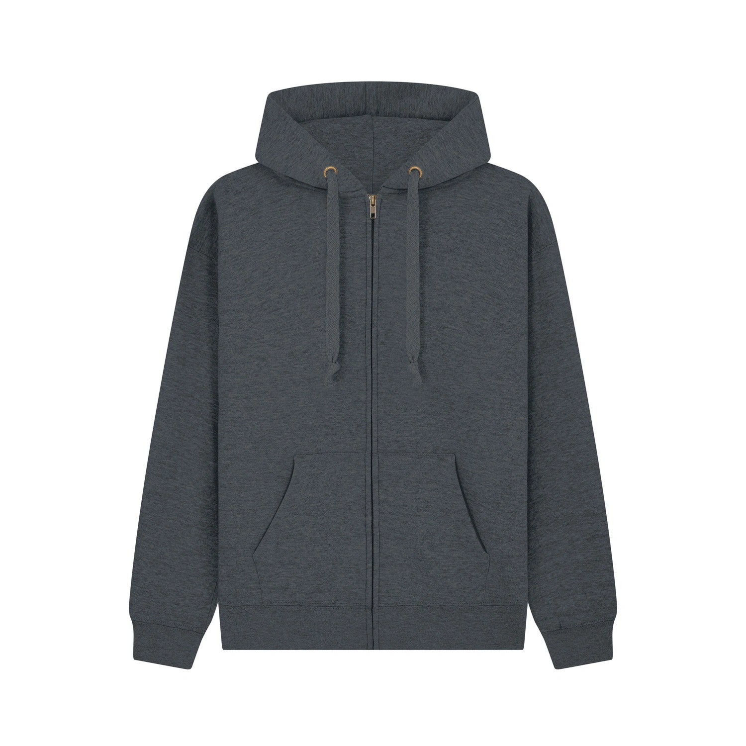 Cotton Ridge - Cassini Premium Zip Hoodie - Black Melange