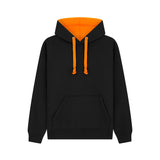 Cotton Ridge - Eclipse Premium Contrast Hoodie - Black / Neon Orange