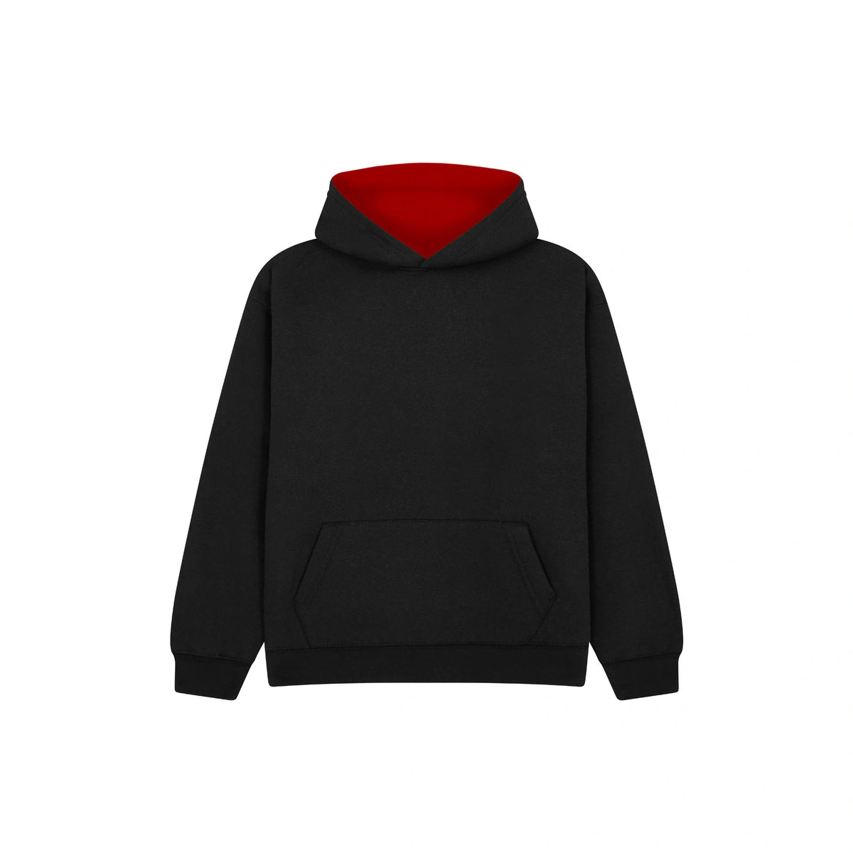 Cotton Ridge - Eclipse Kids Premium Contrast Hoodie - Black / Red