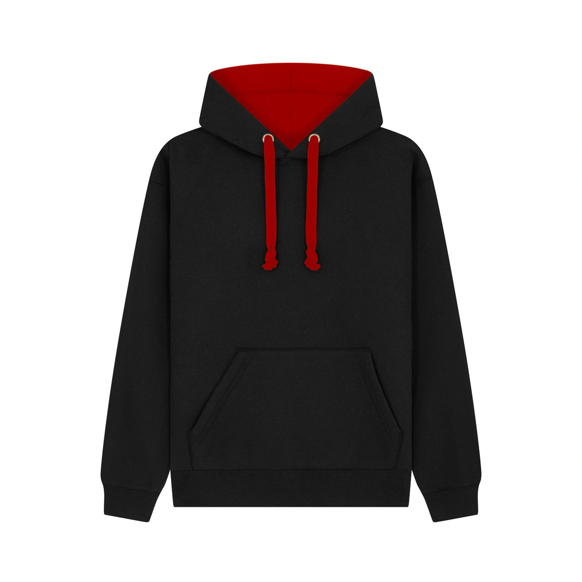 Cotton Ridge - Eclipse Premium Contrast Hoodie - Black / Red