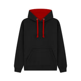 Cotton Ridge - Eclipse Premium Contrast Hoodie - Black / Red