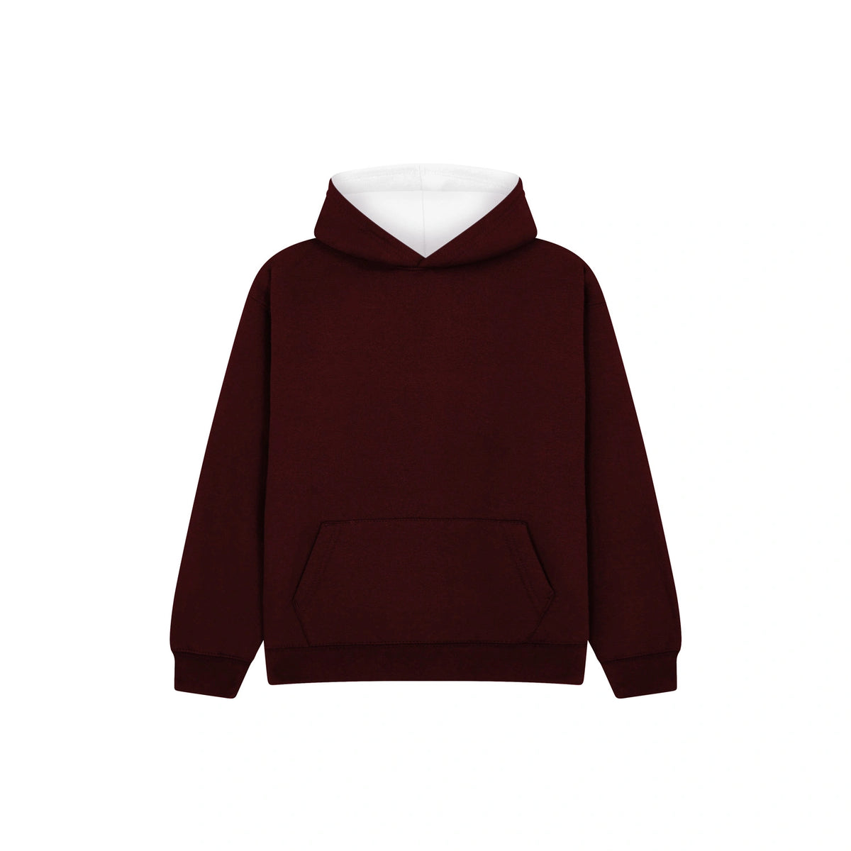 Cotton Ridge - Eclipse Kids Premium Contrast Hoodie - Burgundy / Ecru