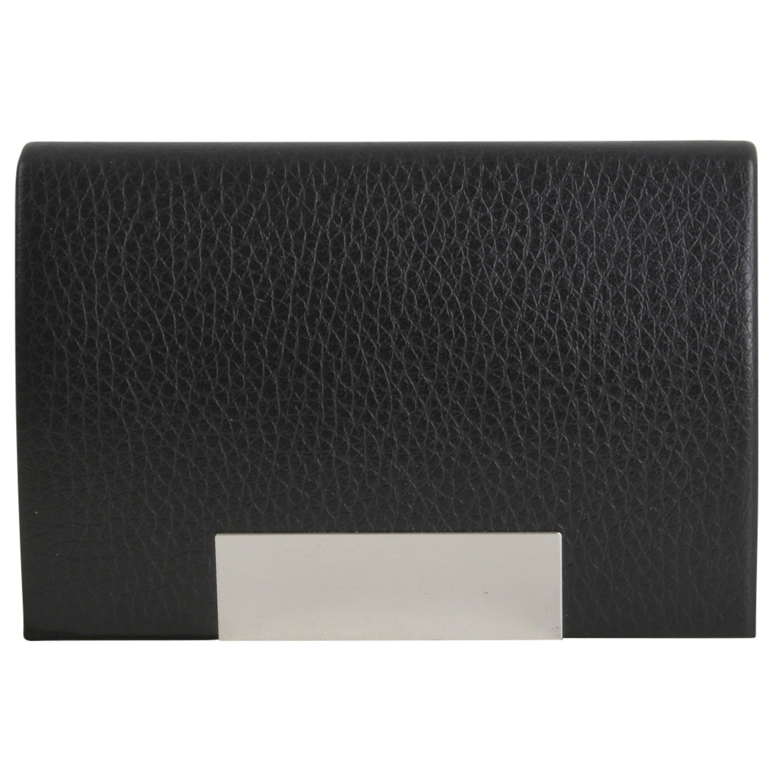 Black Leatherette Card Case with Engraving Plate by Dalaco