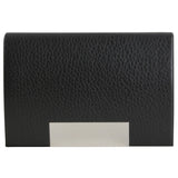 Black Leatherette Card Case with Engraving Plate by Dalaco