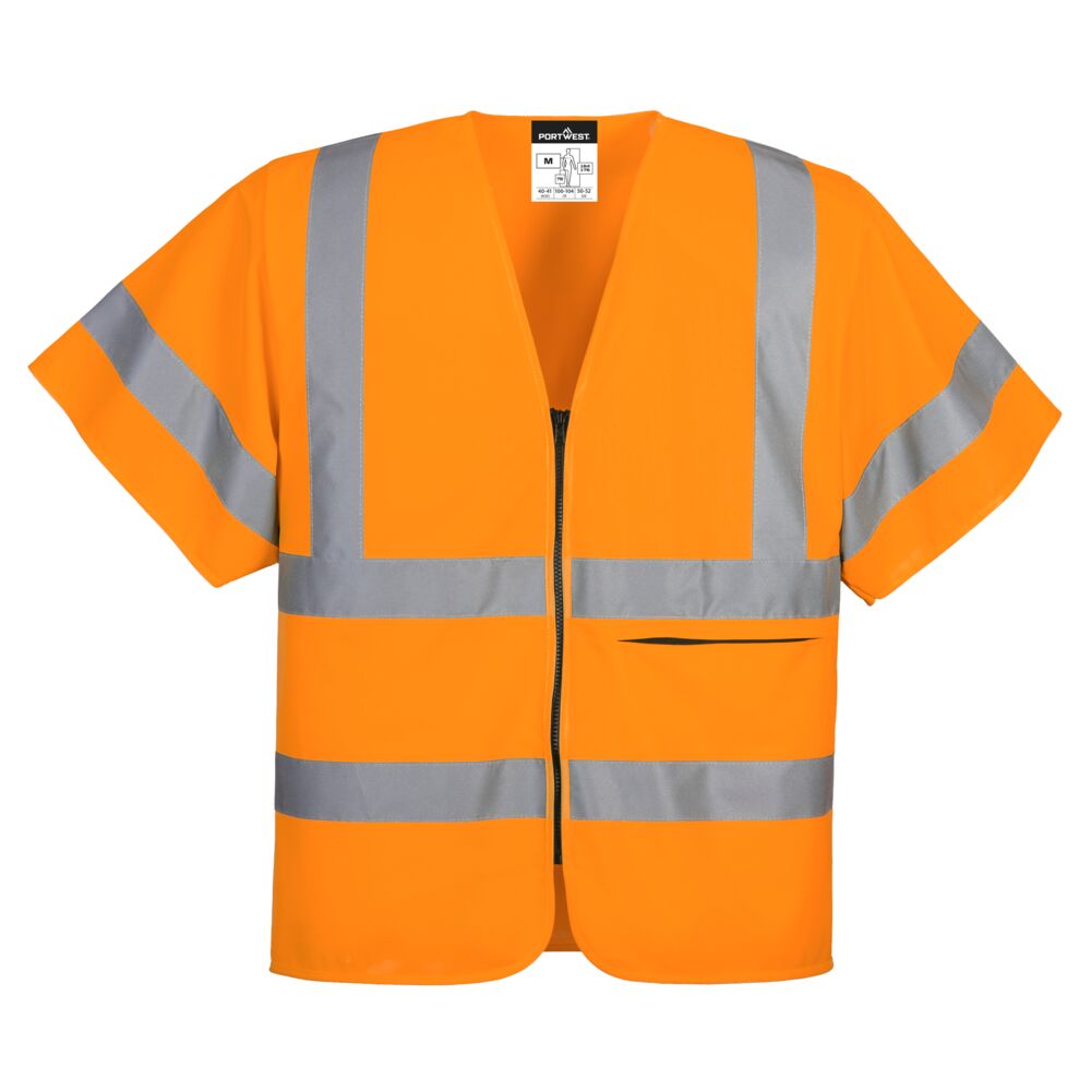 Portwest Hi-Vis Band and Brace Zip Vest S/S C372