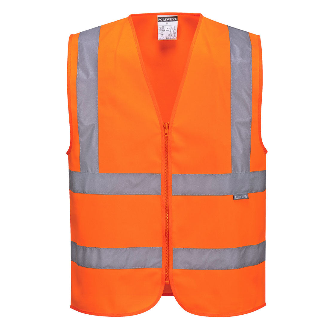 Portwest Hi-Vis Zipped Band & Brace Vest C375