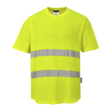 Portwest Hi-Vis Cotton Comfort Mesh Insert T-Shirt S/S C394