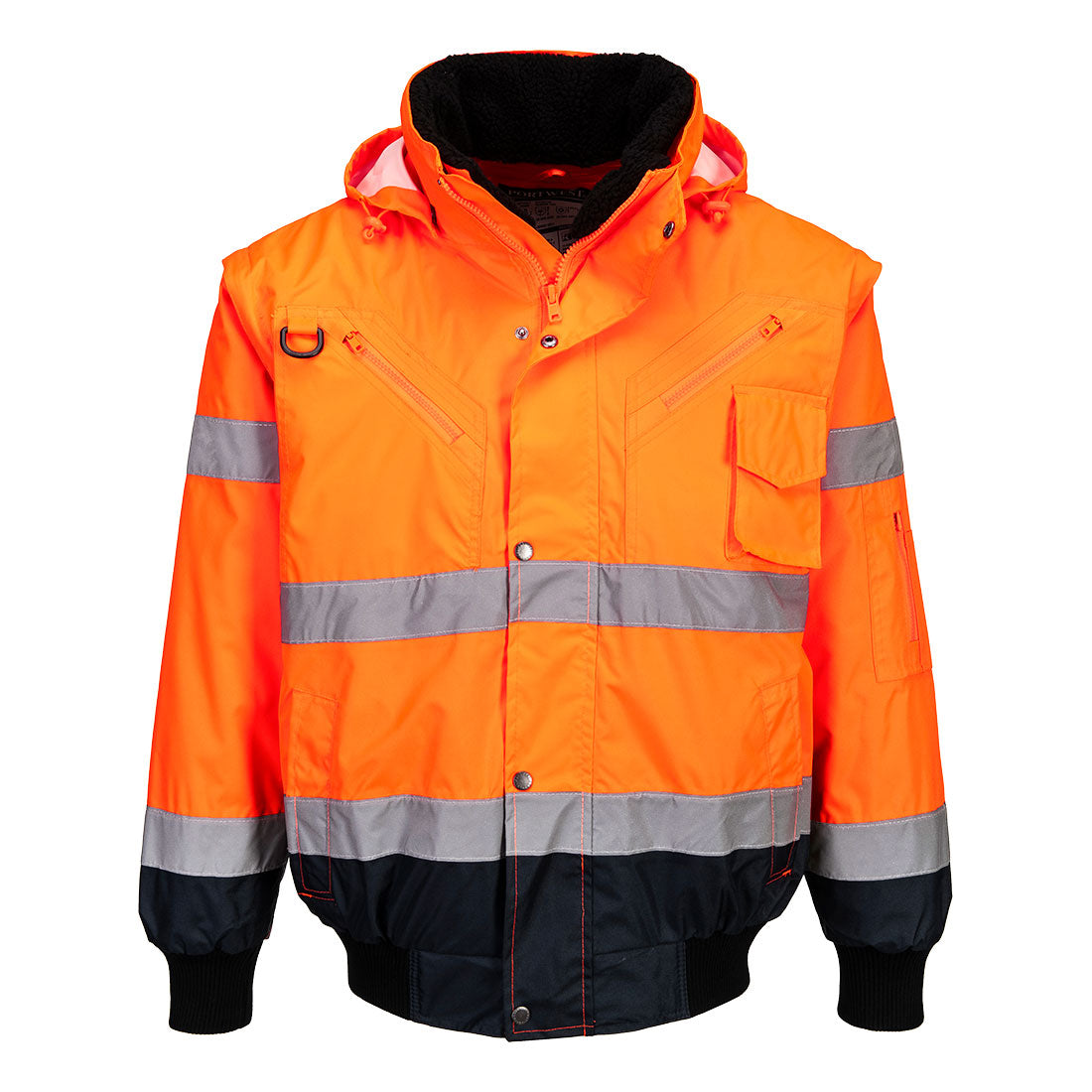 Portwest Hi-Vis 3-in-1 Contrast Bomber Jacket C465