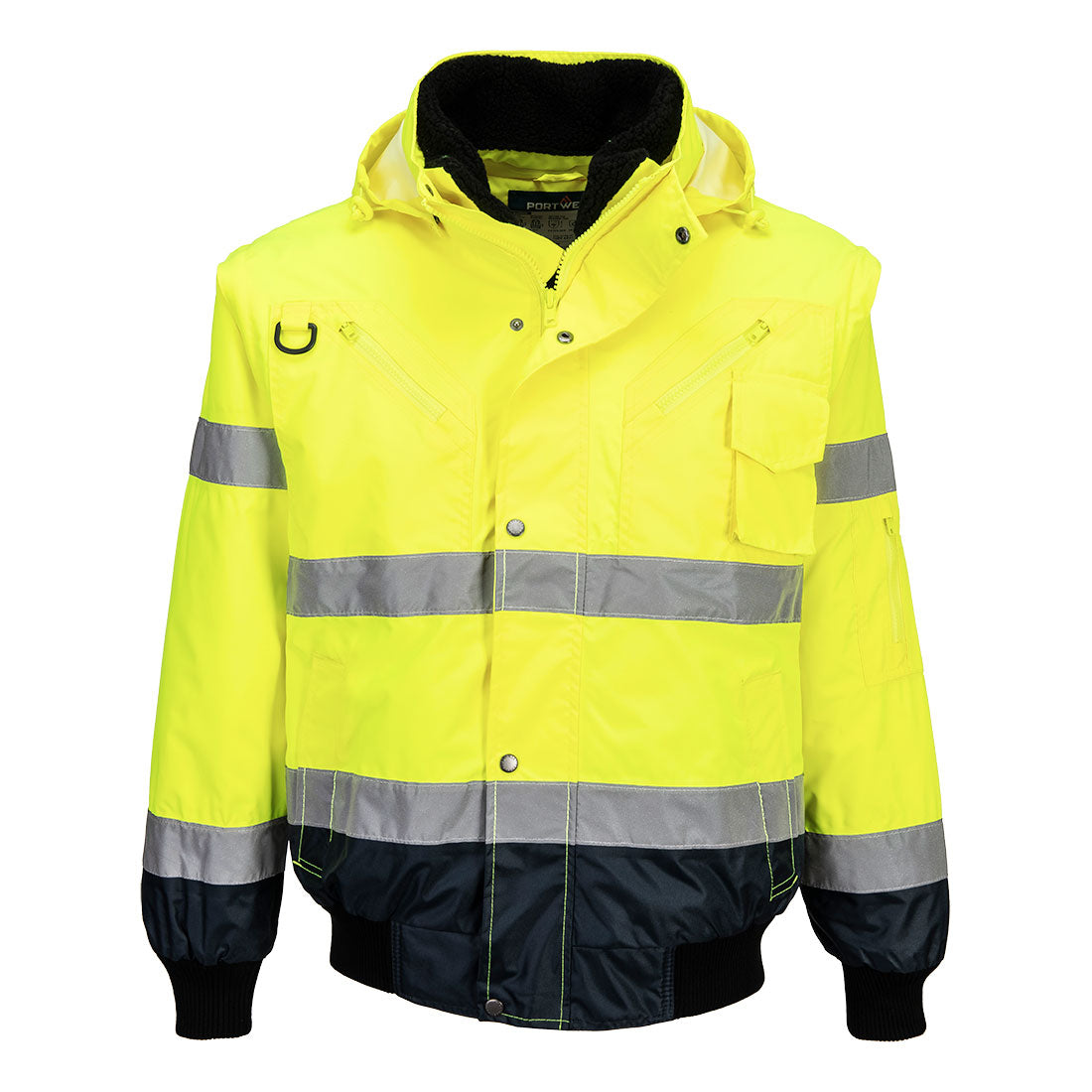 Portwest Hi-Vis 3-in-1 Contrast Bomber Jacket C465