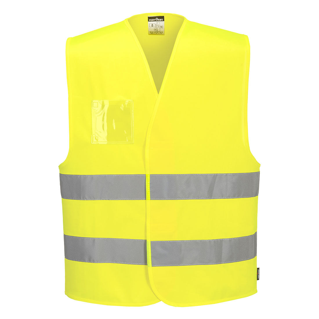 Portwest Hi-Vis Two Band Dual ID Holder Vest C475