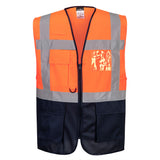 Portwest Warsaw Hi-Vis Contrast Executive Vest C476