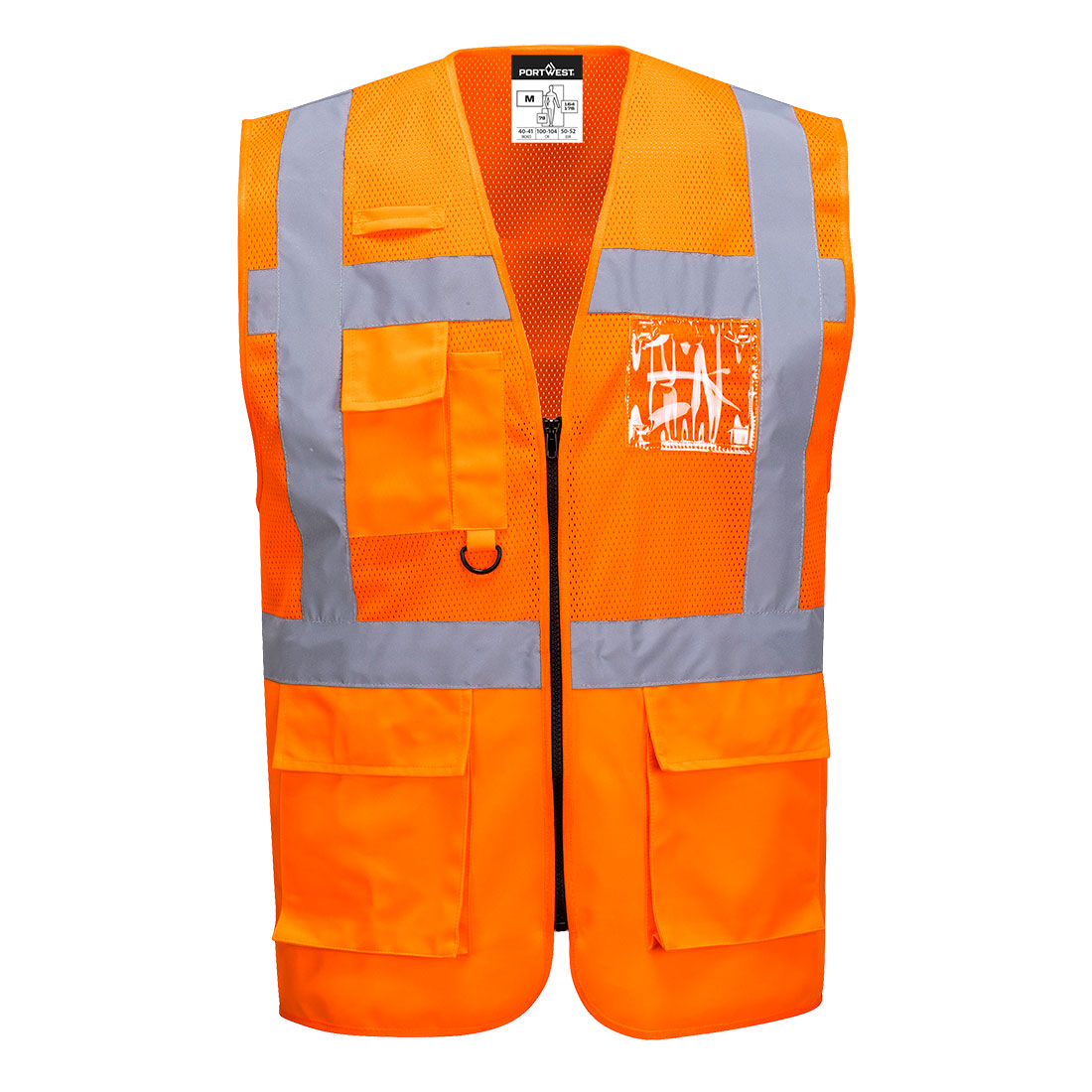 Portwest Madrid Hi-Vis Half Mesh Executive Vest C496