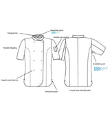 Dennys Ladies Short Sleeve Premium Chef's Jacket DE006