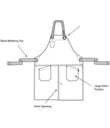 Dennys Canvas Apron with Front Split DE143