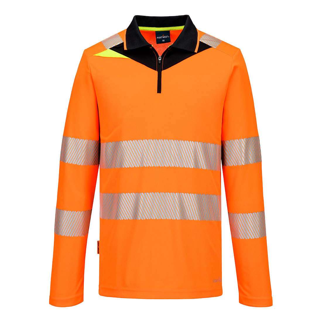 Portwest DX4 Hi-Vis Zip Polo Shirt L/S DX419