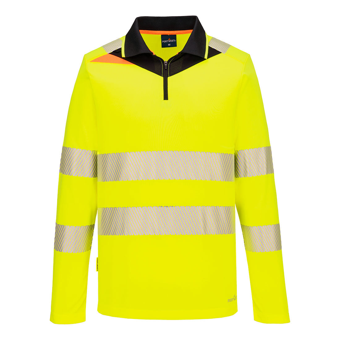 Portwest DX4 Hi-Vis Zip Polo Shirt L/S DX419