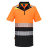 Portwest DX4 Hi-Vis Zip Class 1 Polo Shirt S/S DX435