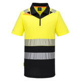 Portwest DX4 Hi-Vis Zip Class 1 Polo Shirt S/S DX435