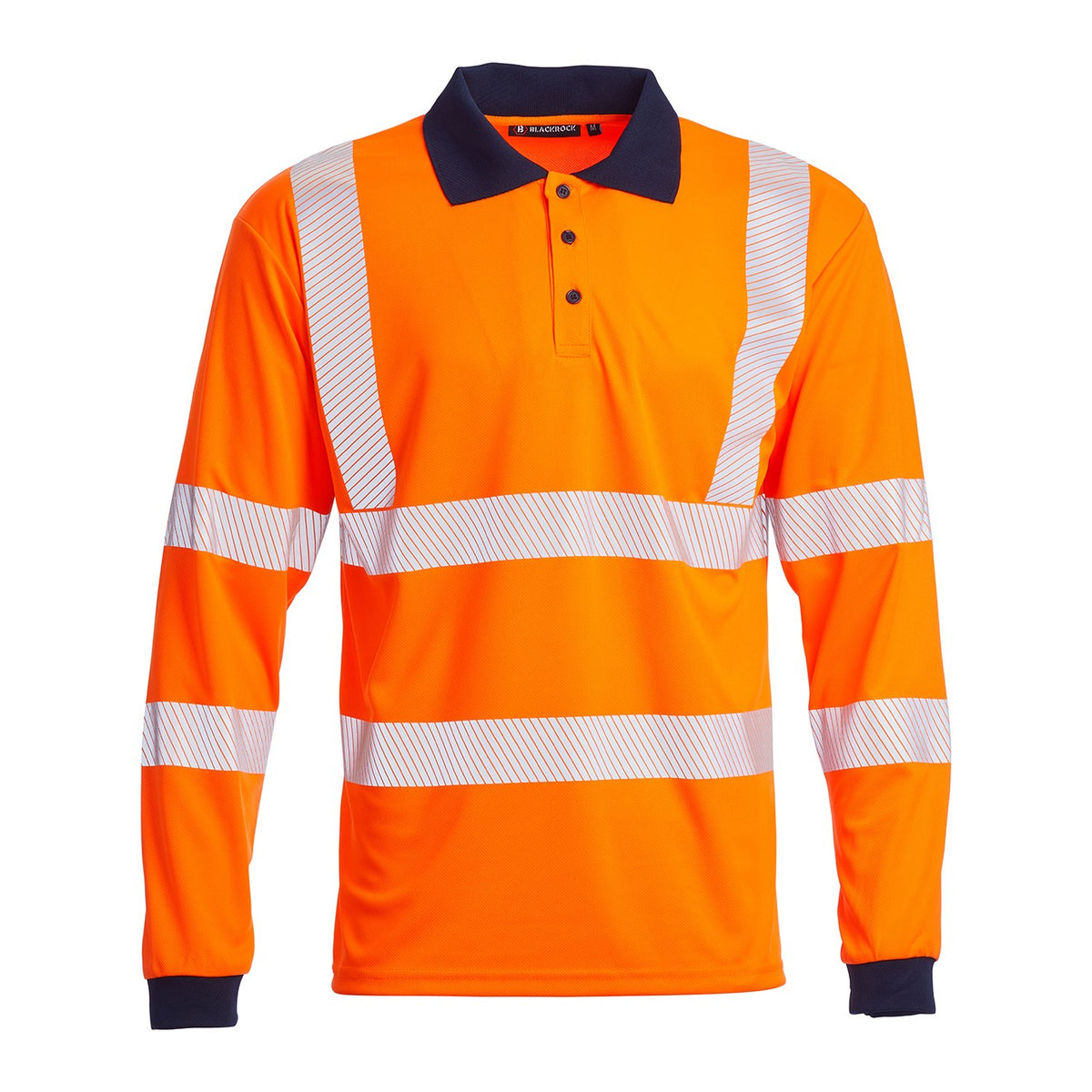 Blackrock Long Sleeved Eco Hi-Vis Polo Shirt - Orange