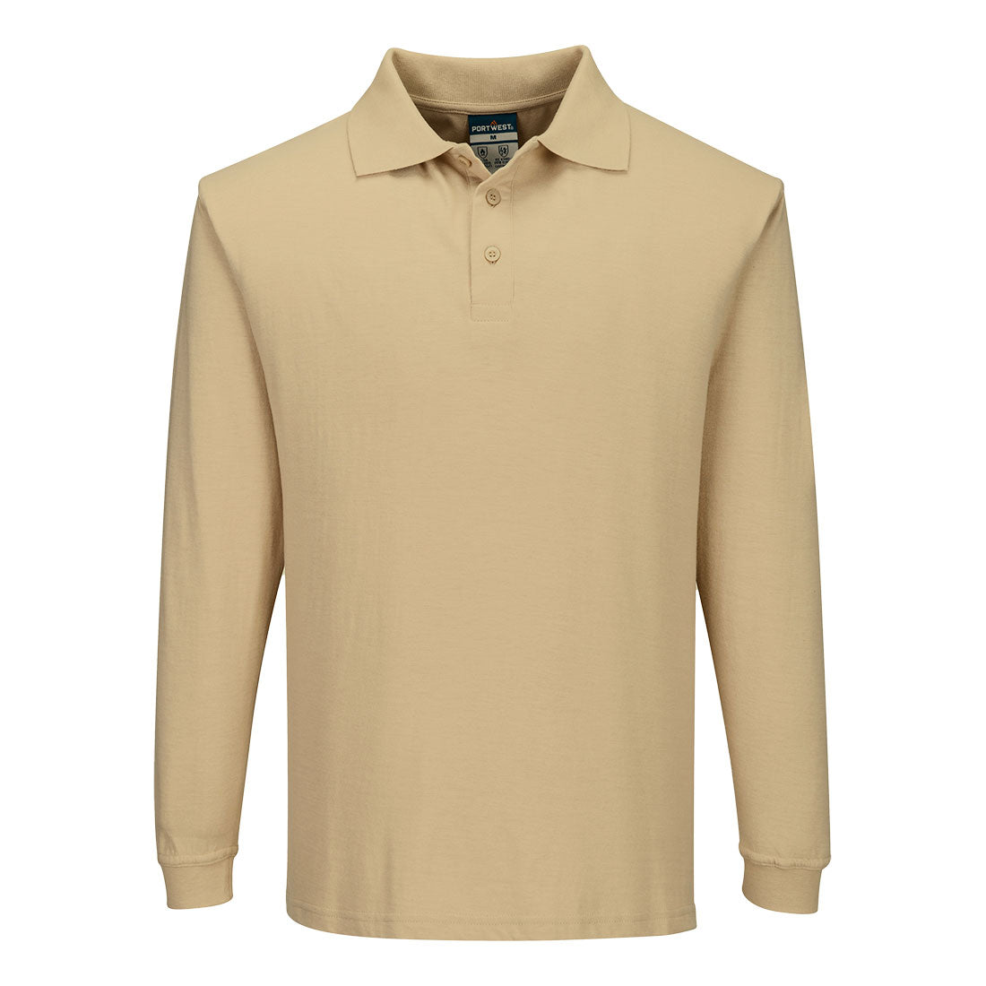 Portwest Flame Resistant Anti-Static Long Sleeve Polo Shirt FR10