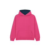 Cotton Ridge - Eclipse Kids Premium Contrast Hoodie - Fuchsia / Navy