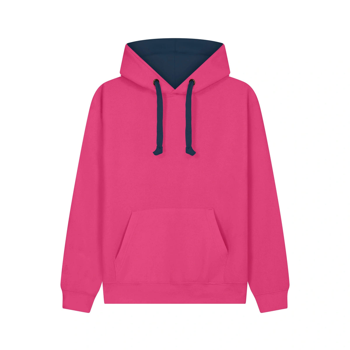 Cotton Ridge - Eclipse Premium Contrast Hoodie - Fuchsia / Navy