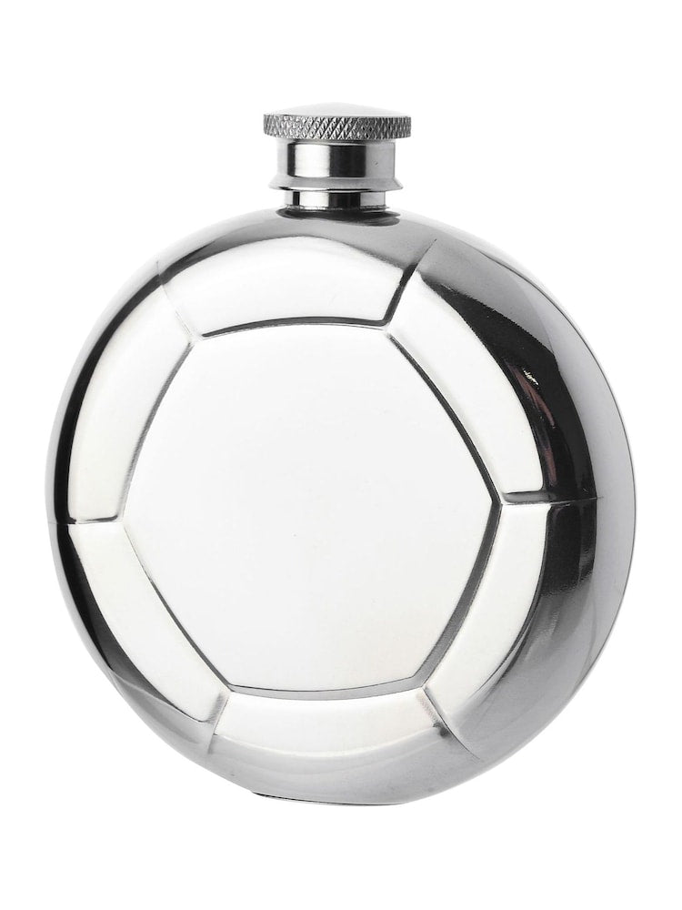 Hip Flask Football 6oz Shiny Stainless Steel by Dalaco