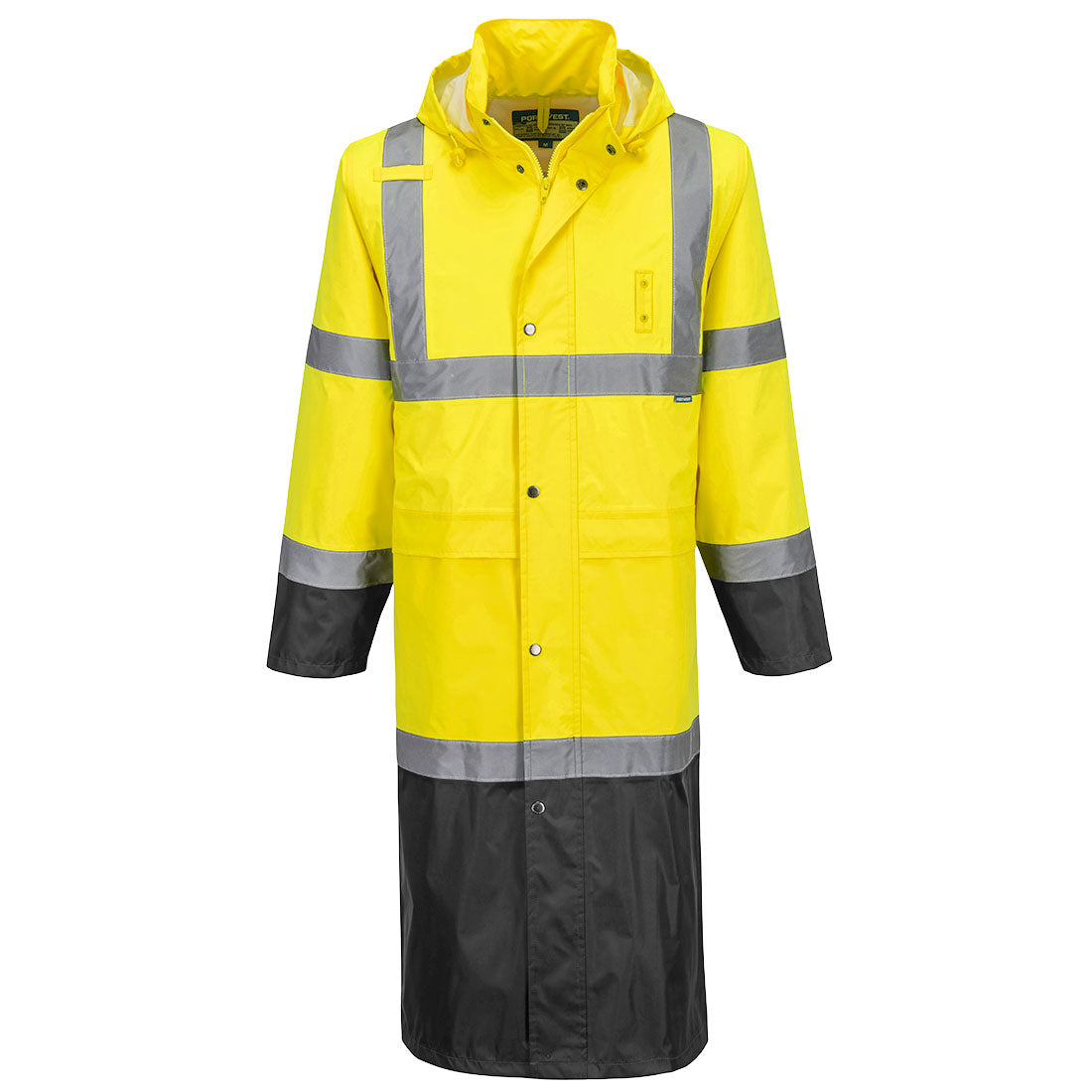 Portwest Hi-Vis Contrast Raincoat 122cm H446