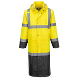 Portwest Hi-Vis Contrast Raincoat 122cm H446