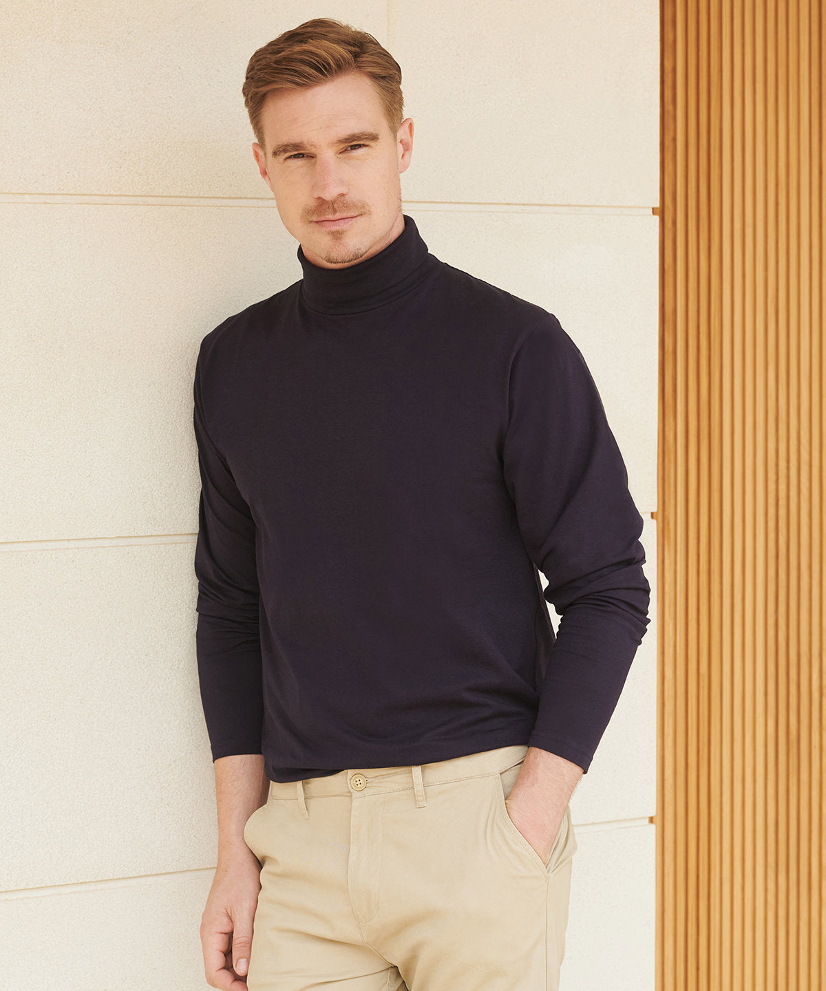 Henbury Long sleeve roll neck top HB020