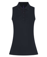 Henbury Women’s sleeveless Coolplus polo shirt HB477