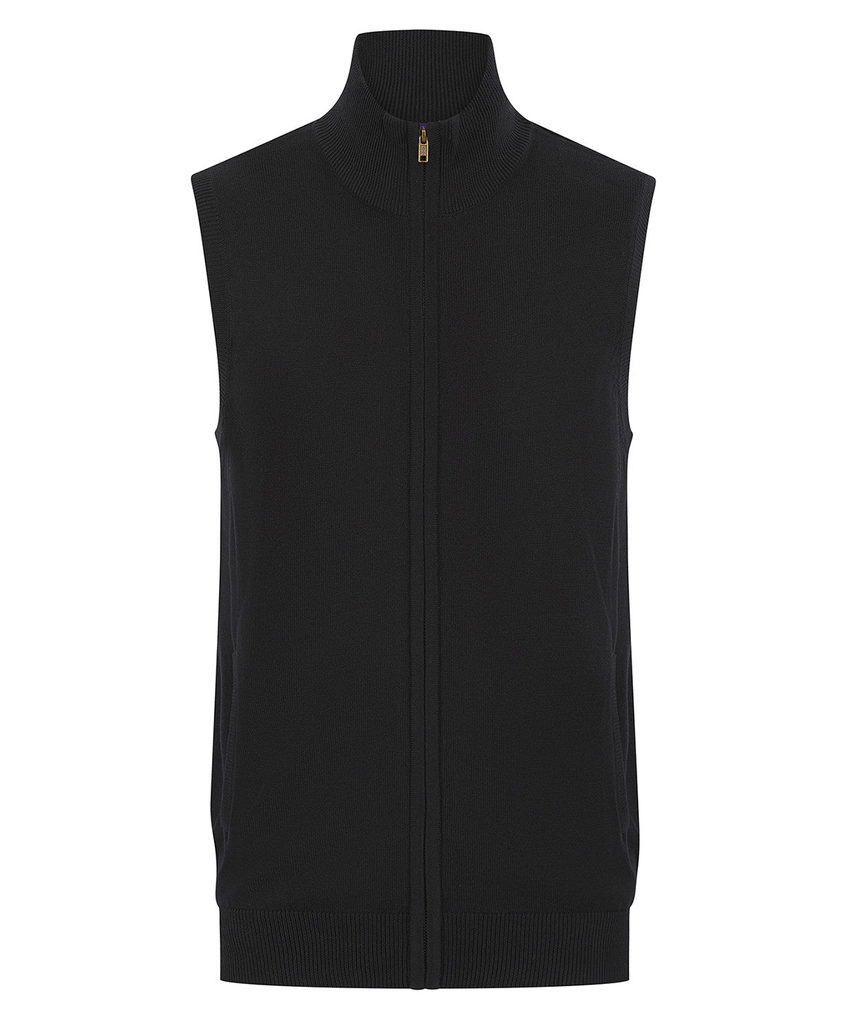 Henbury Sleeveless zip-through jumper HB711