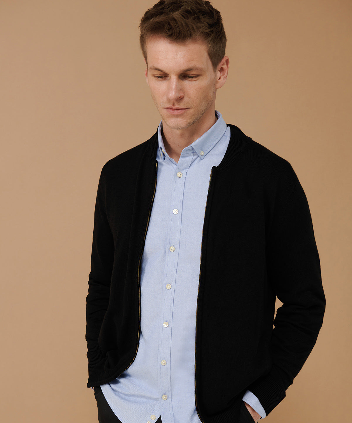 Henbury Unisex zip-through cardigan HB718