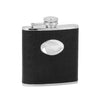Black Hip Flask with Oval Engraving Plate – 5oz by Dalaco