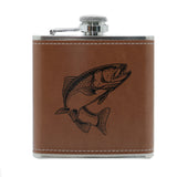 Fish Hip Flask – 6oz Stainless Steel by Dalaco
