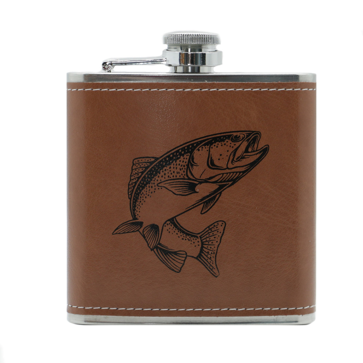 Fish Hip Flask – 6oz Stainless Steel by Dalaco